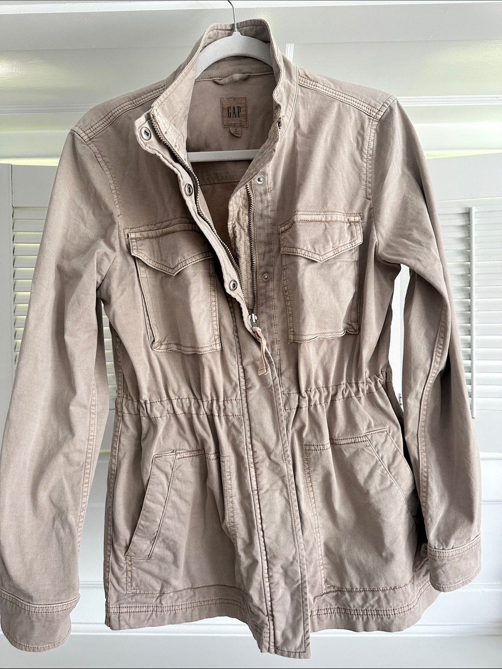 GAP Women's Light Taupe Utility Jacket